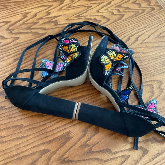 NWOT Rvidbe Scrappy Suede Chunky Butterfly Lace-Up Sandals, Sz 11 (Euro 42) - Picture 9 of 13